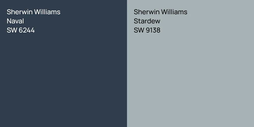 Sherwin Williams Naval vs. Sherwin Williams Stardew