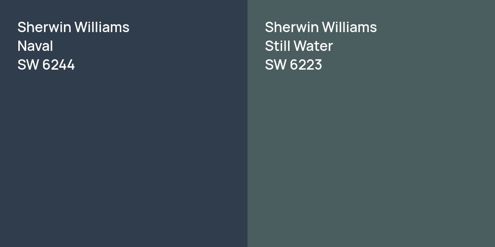 Sherwin Williams Naval vs. Sherwin Williams Still Water