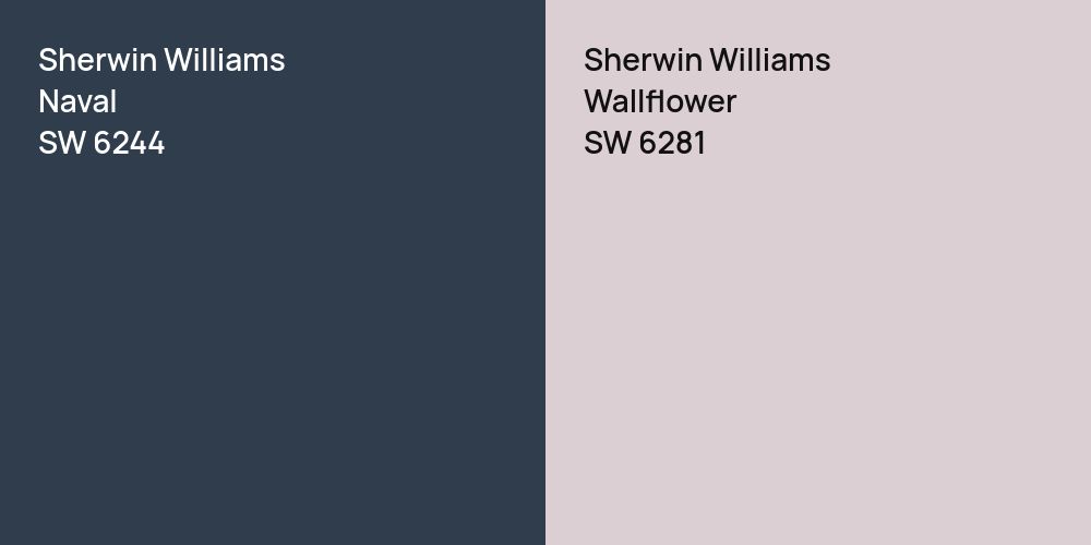 Sherwin Williams Naval vs. Sherwin Williams Wallflower