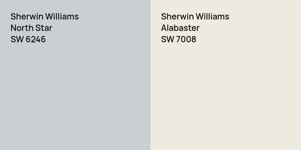 Sherwin Williams North Star vs. Sherwin Williams Alabaster