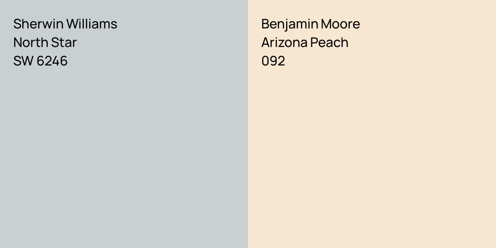 Sherwin Williams North Star vs. Benjamin Moore Arizona Peach