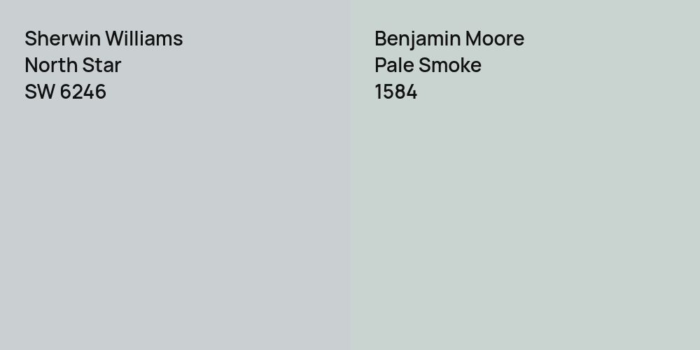 Sherwin Williams North Star vs. Benjamin Moore Pale Smoke