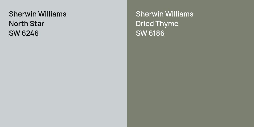 Sherwin Williams North Star vs. Sherwin Williams Dried Thyme