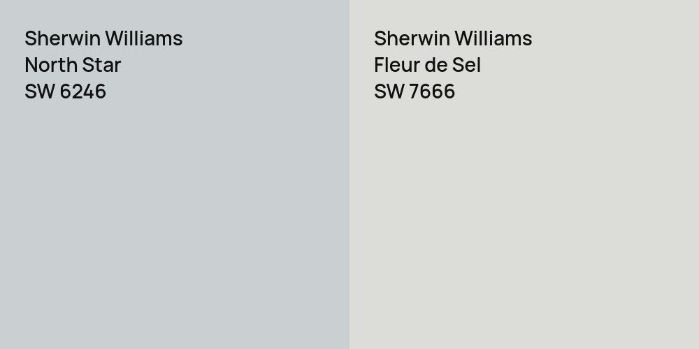 Sherwin Williams North Star vs. Sherwin Williams Fleur de Sel