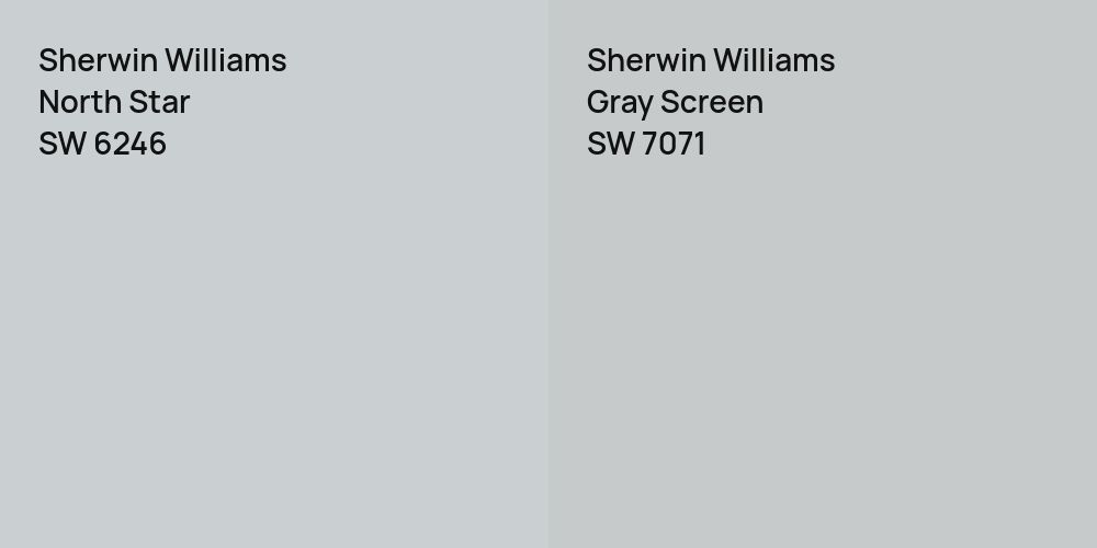 Sherwin Williams North Star vs. Sherwin Williams Gray Screen