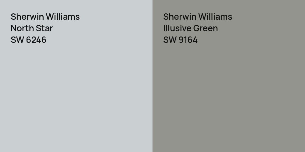 Sherwin Williams North Star vs. Sherwin Williams Illusive Green