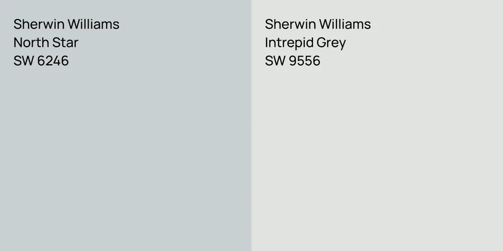 Sherwin Williams North Star vs. Sherwin Williams Intrepid Grey