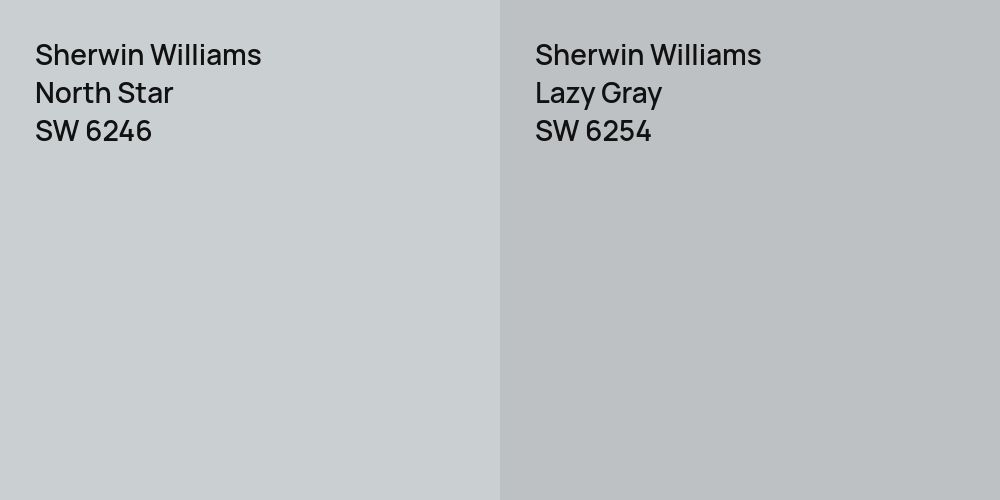 Sherwin Williams North Star vs. Sherwin Williams Lazy Gray