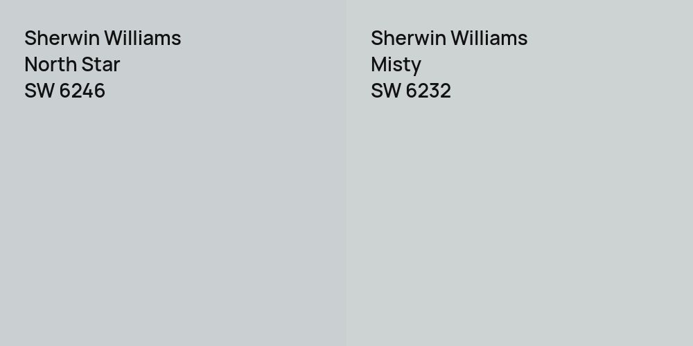 Sherwin Williams North Star vs. Sherwin Williams Misty