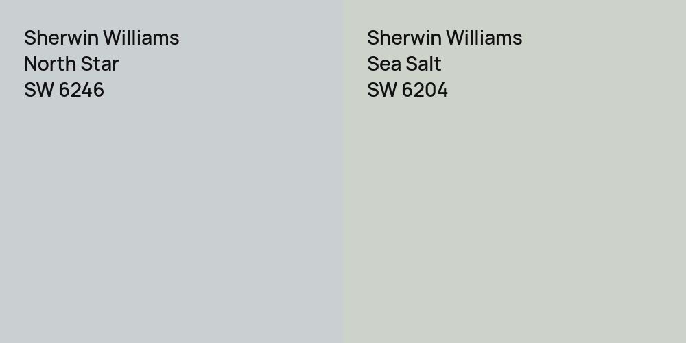 Sherwin Williams North Star vs. Sherwin Williams Sea Salt