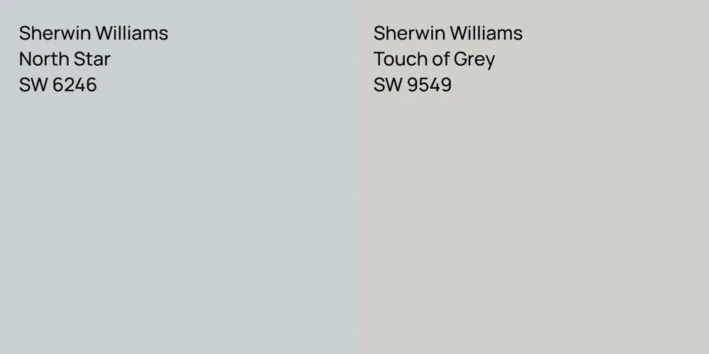 Sherwin Williams North Star vs. Sherwin Williams Touch of Grey