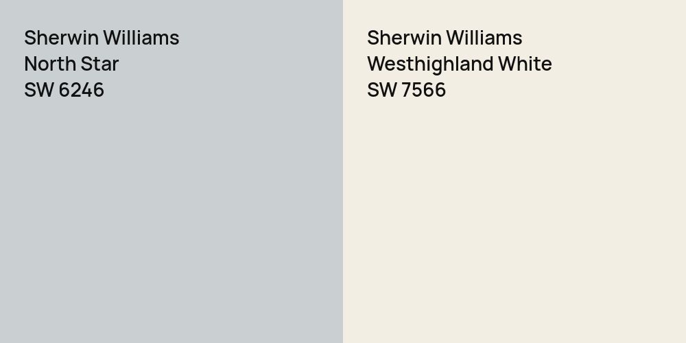 Sherwin Williams North Star vs. Sherwin Williams Westhighland White