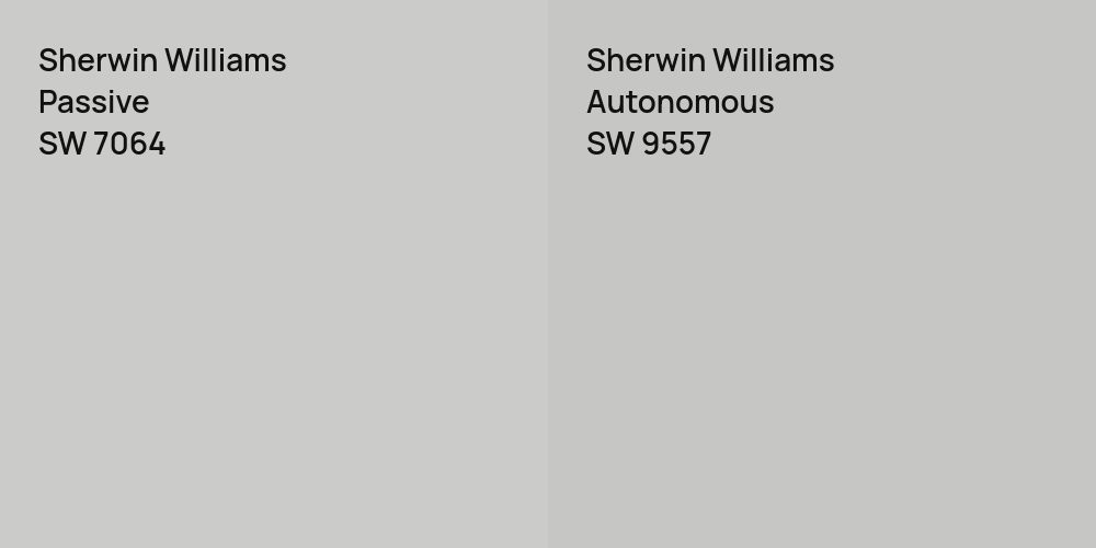 Sherwin Williams Passive vs. Sherwin Williams Autonomous