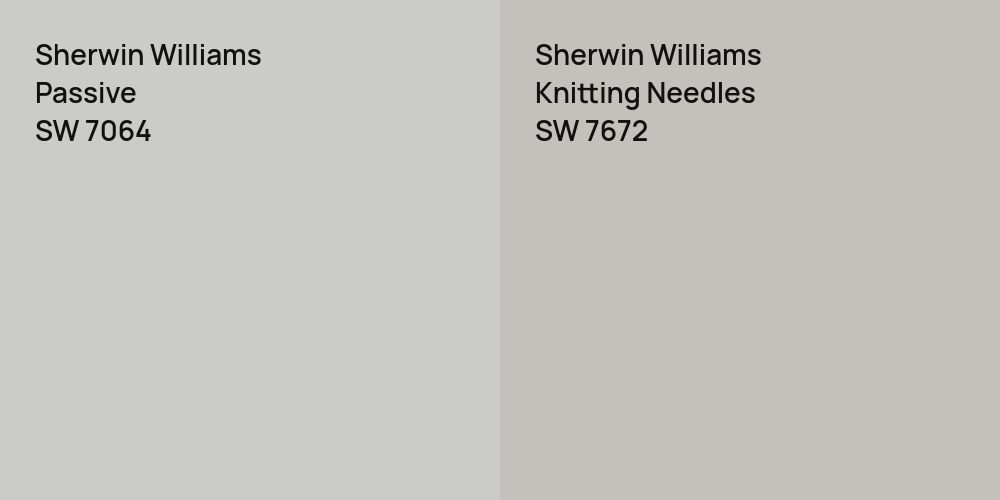 Sherwin Williams Passive vs. Sherwin Williams Knitting Needles