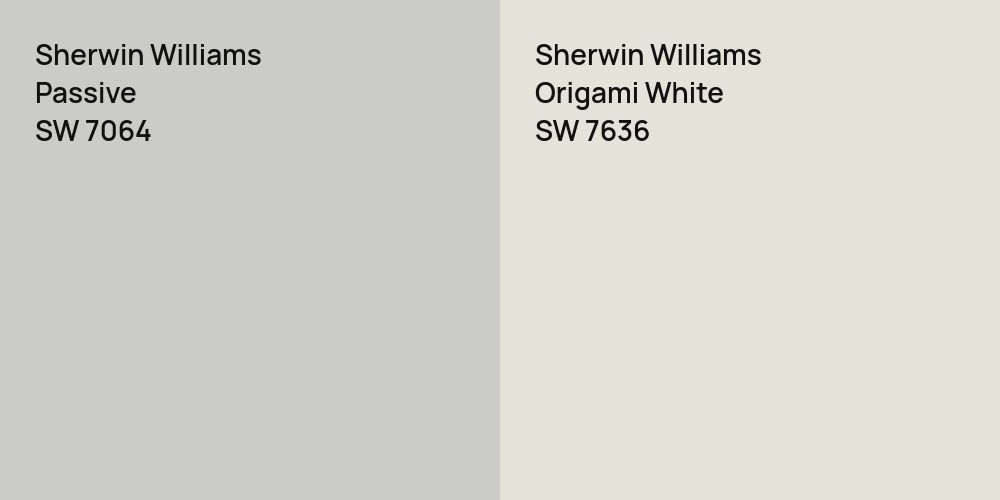 Sherwin Williams Passive vs. Sherwin Williams Origami White