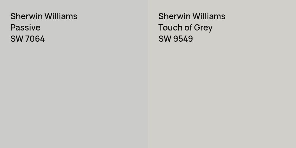 Sherwin Williams Passive vs. Sherwin Williams Touch of Grey