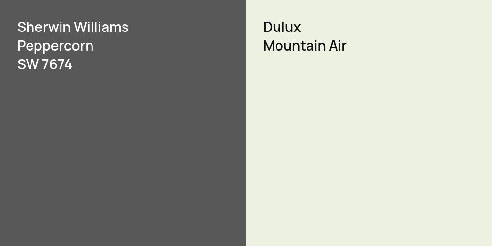 Sherwin Williams Peppercorn vs. Dulux Mountain Air