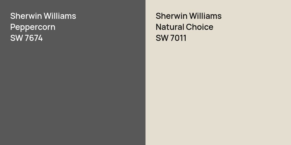 Sherwin Williams Peppercorn vs. Sherwin Williams Natural Choice