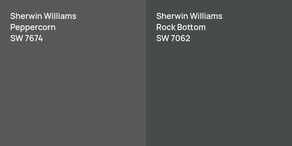 Sherwin Williams Peppercorn vs. Sherwin Williams Rock Bottom