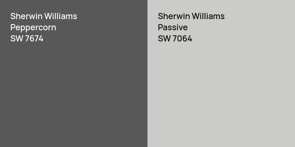 Sherwin Williams Peppercorn vs. Sherwin Williams Passive