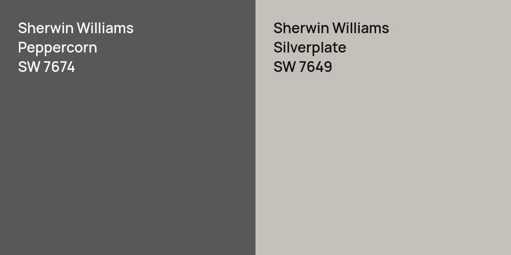 Sherwin Williams Peppercorn vs. Sherwin Williams Silverplate