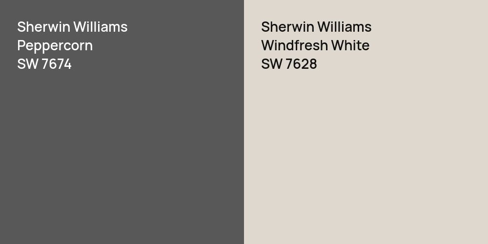 Sherwin Williams Peppercorn vs. Sherwin Williams Windfresh White