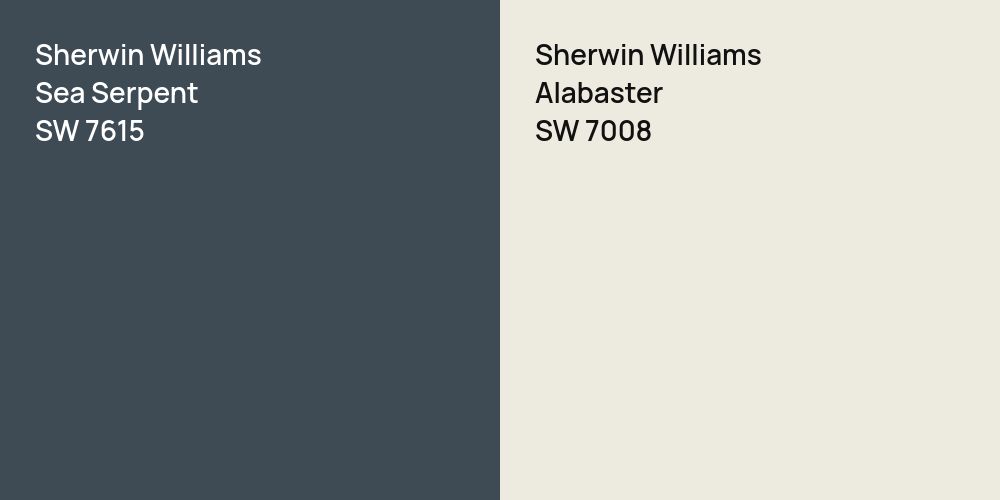 Sherwin Williams Sea Serpent vs. Sherwin Williams Alabaster