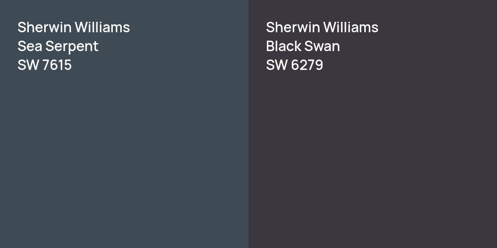 Sherwin Williams Sea Serpent vs. Sherwin Williams Black Swan