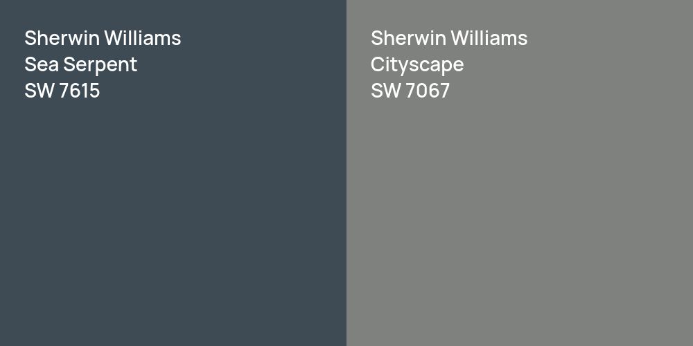 Sherwin Williams Sea Serpent vs. Sherwin Williams Cityscape