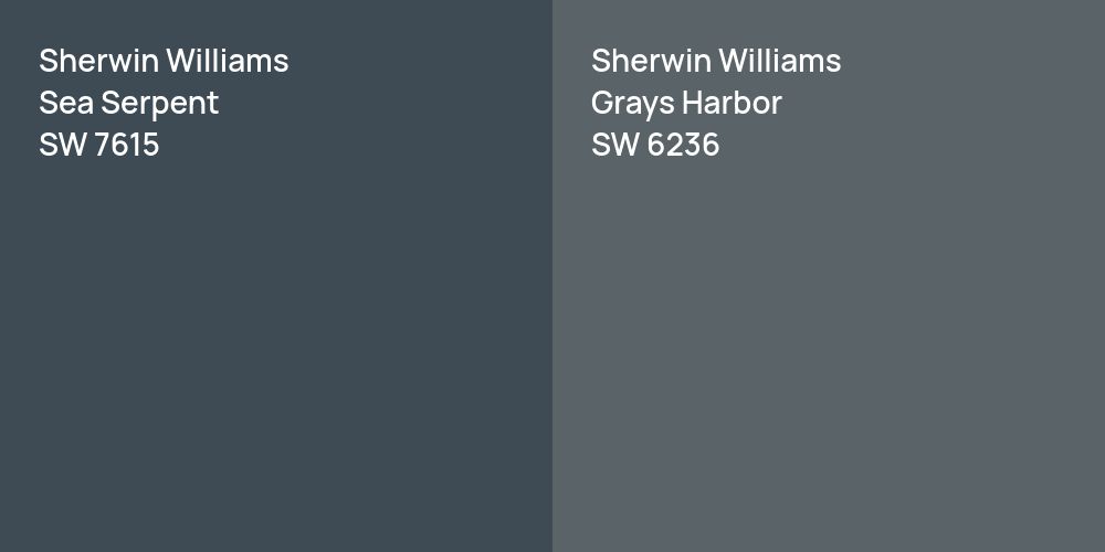 Sherwin Williams Sea Serpent vs. Sherwin Williams Grays Harbor