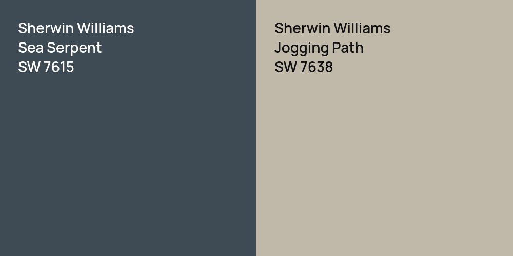 Sherwin Williams Sea Serpent vs. Sherwin Williams Jogging Path