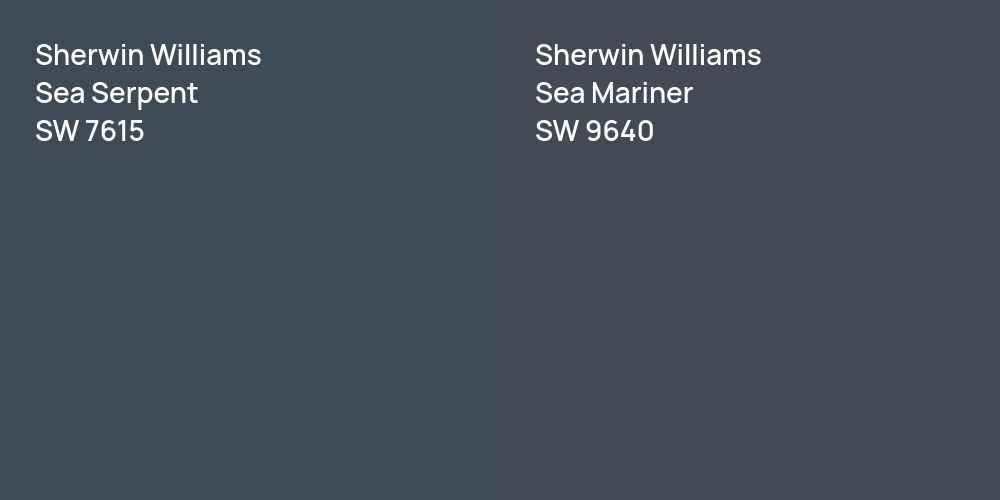 Sherwin Williams Sea Serpent vs. Sherwin Williams Sea Mariner