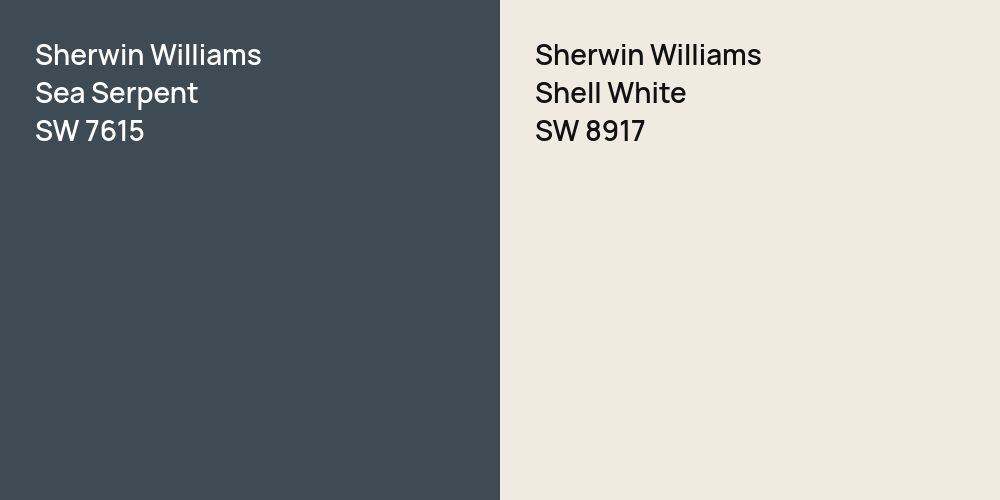 Sherwin Williams Sea Serpent vs. Sherwin Williams Shell White