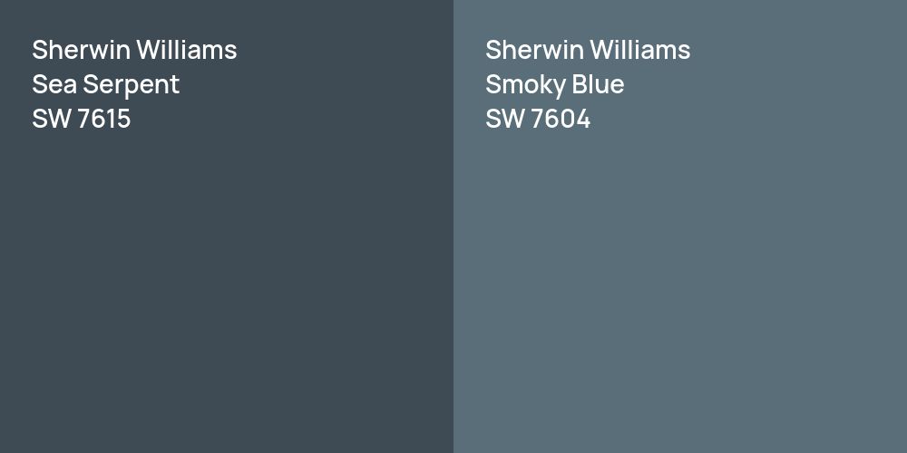 Sherwin Williams Sea Serpent vs. Sherwin Williams Smoky Blue