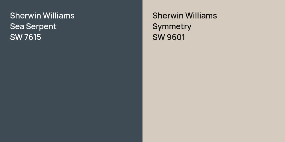 Sherwin Williams Sea Serpent vs. Sherwin Williams Symmetry