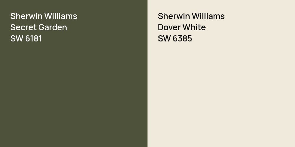 Sherwin Williams Secret Garden vs. Sherwin Williams Dover White