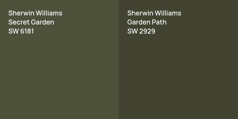 Sherwin Williams Secret Garden vs. Sherwin Williams Garden Path