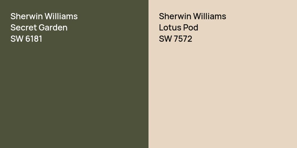 Sherwin Williams Secret Garden vs. Sherwin Williams Lotus Pod