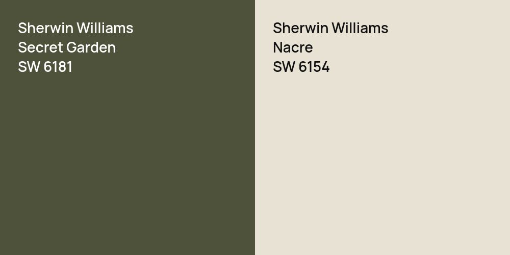 Sherwin Williams Secret Garden vs. Sherwin Williams Nacre