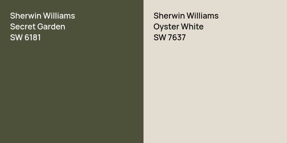 Sherwin Williams Secret Garden vs. Sherwin Williams Oyster White