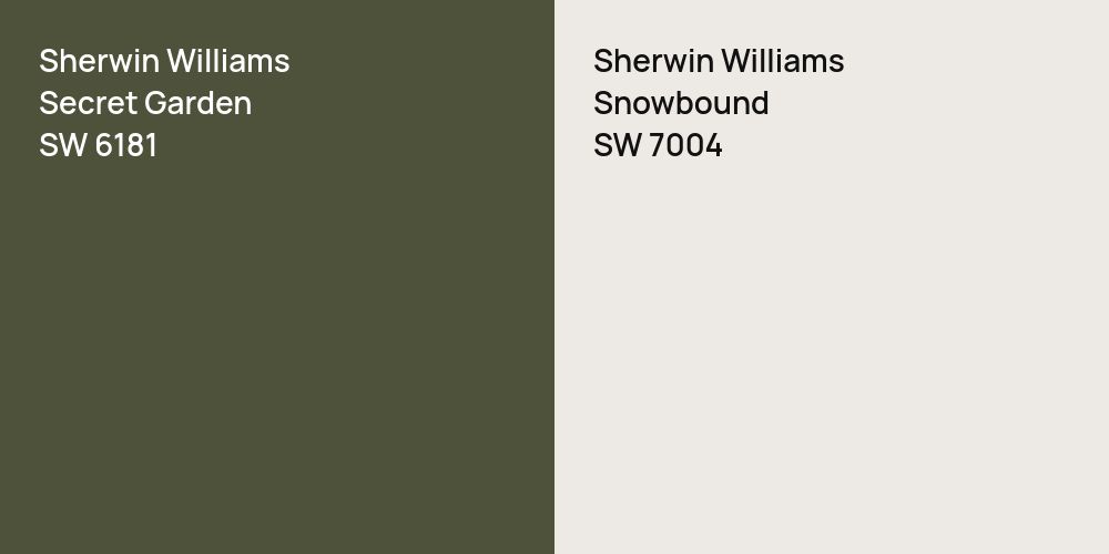 Sherwin Williams Secret Garden vs. Sherwin Williams Snowbound