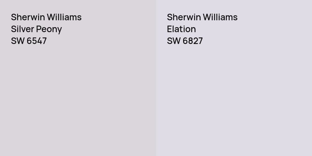 Sherwin Williams Silver Peony vs. Sherwin Williams Elation