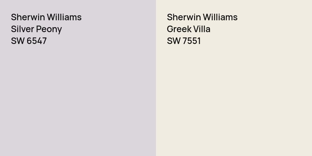 Sherwin Williams Silver Peony vs. Sherwin Williams Greek Villa