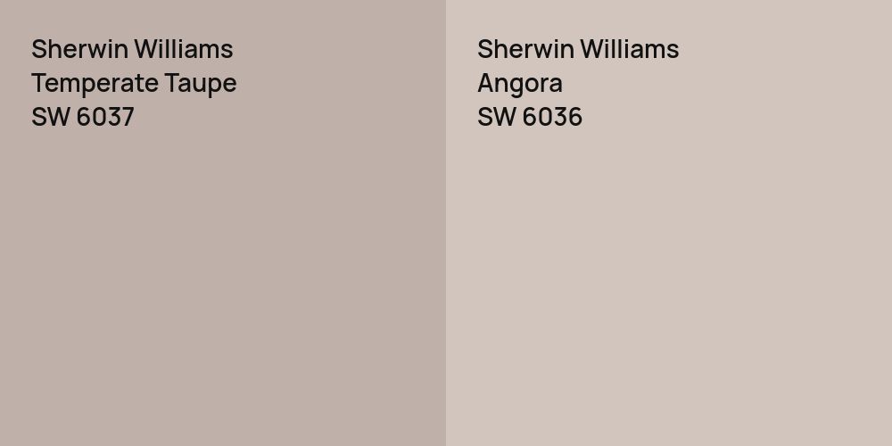 Sherwin Williams Temperate Taupe vs. Sherwin Williams Angora