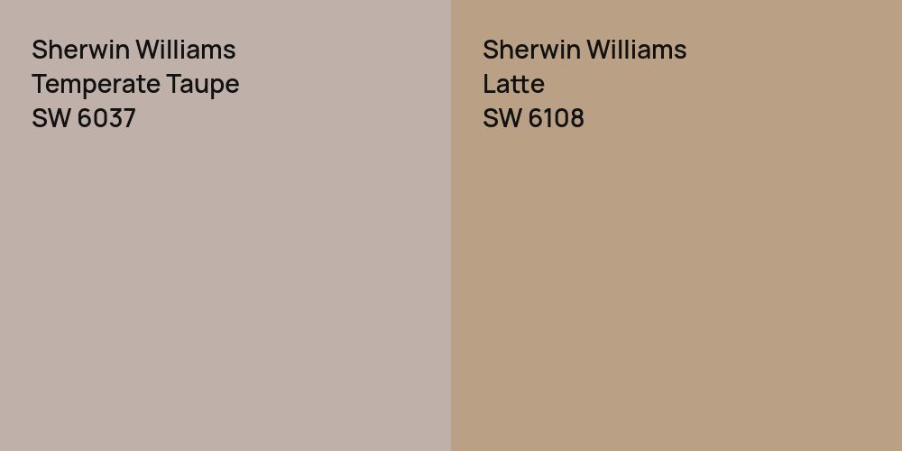 Sherwin Williams Temperate Taupe vs. Sherwin Williams Latte