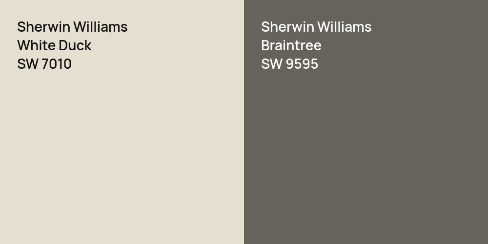 Sherwin Williams White Duck vs. Sherwin Williams Braintree