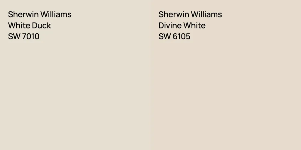 Sherwin Williams White Duck vs. Sherwin Williams Divine White