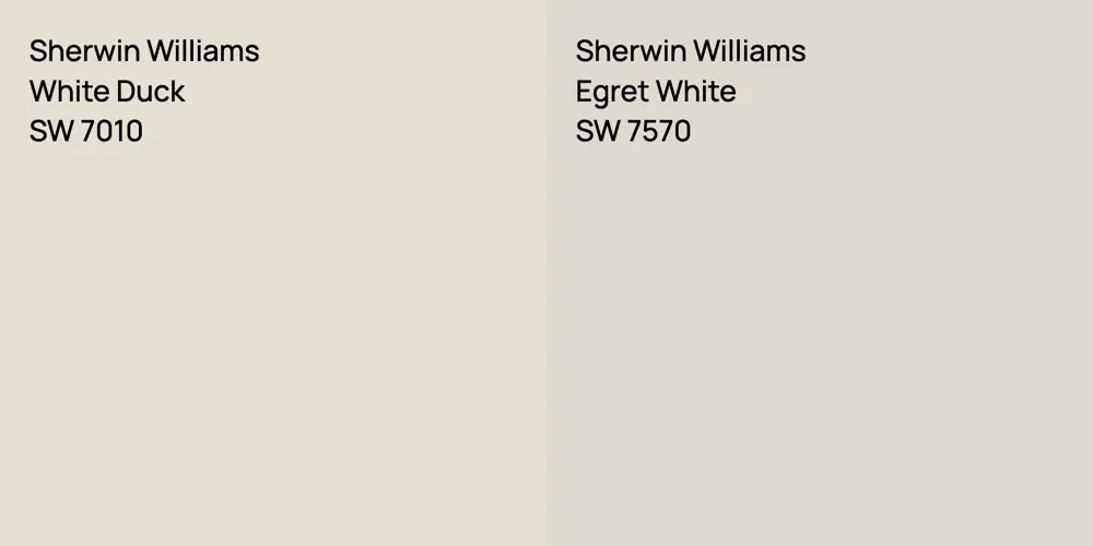 Sherwin Williams White Duck vs. Sherwin Williams Egret White