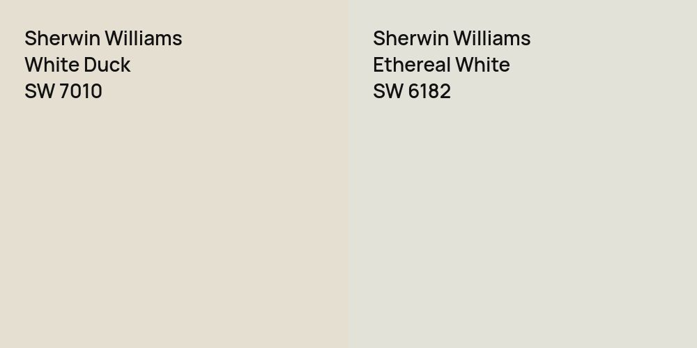 Sherwin Williams White Duck vs. Sherwin Williams Ethereal White