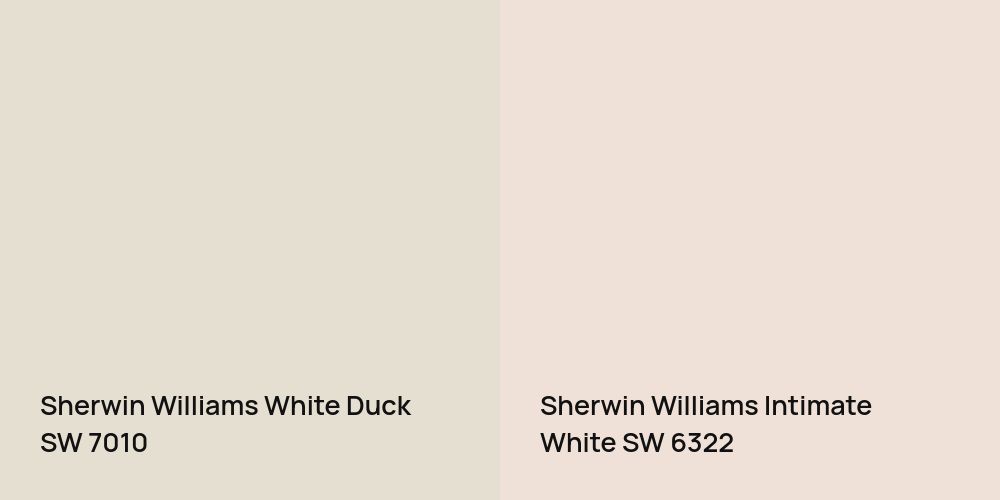 Sherwin Williams White Duck vs. Sherwin Williams Intimate White